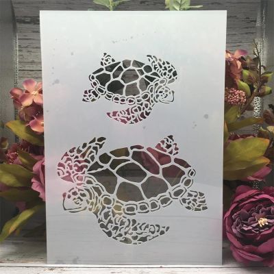 A4 Sea Turtle Painting Stencil, 29 cm, Reusable Plastic