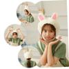 VALICLUD 2-Pack Warm Plush Hats with Cute Bunny Ear Design for Christmas, Halloween, and Parties view 3