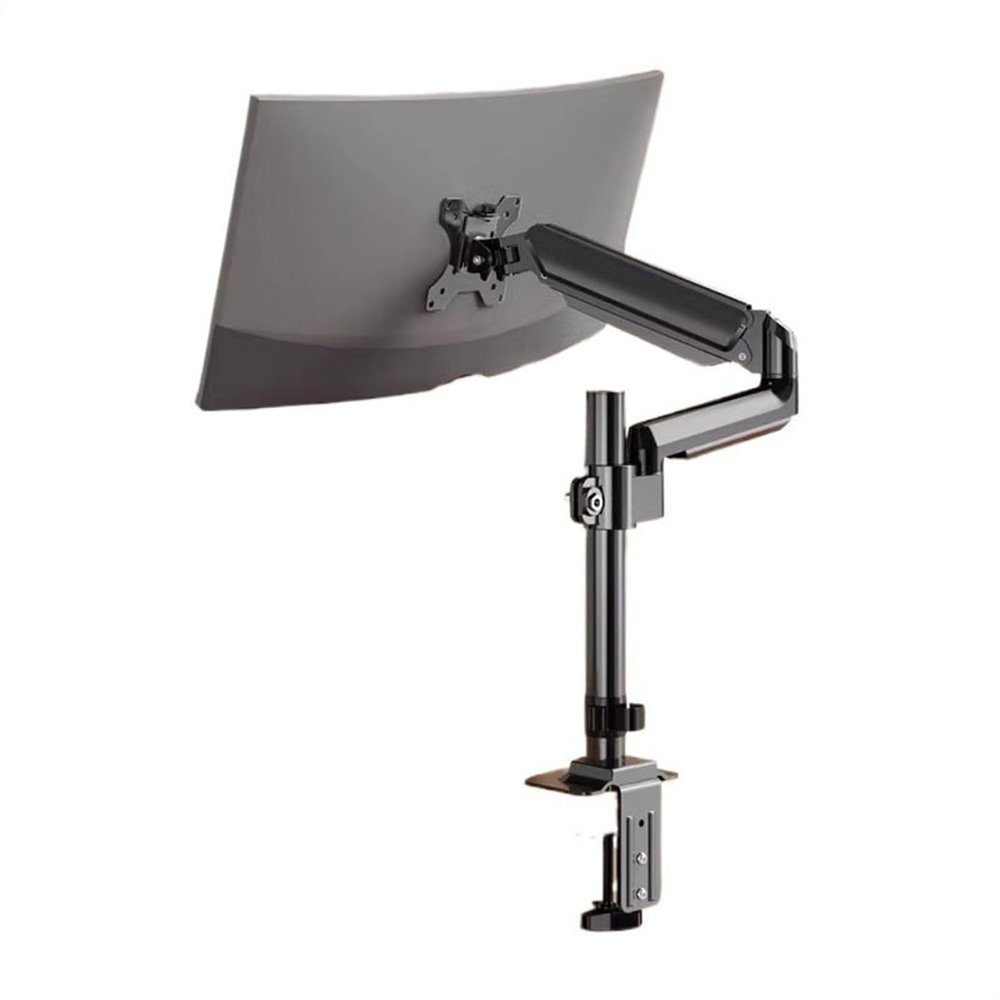 RUNZE765Z TV Wall Mount, Adjustable Single Monitor Arm, up to 35 in, 22.0 lb, Clamp and Grommet