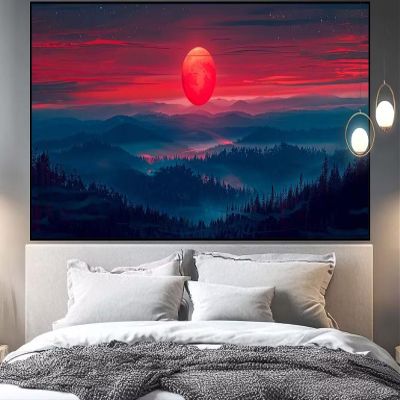5D Diamond Painting Forest Sunset, Full Square Drill, 300 x 100 cm