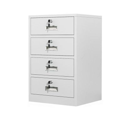 Lockable Metal Filing Cabinet with Adjustable Shelves and 4 Drawers for Home and Office