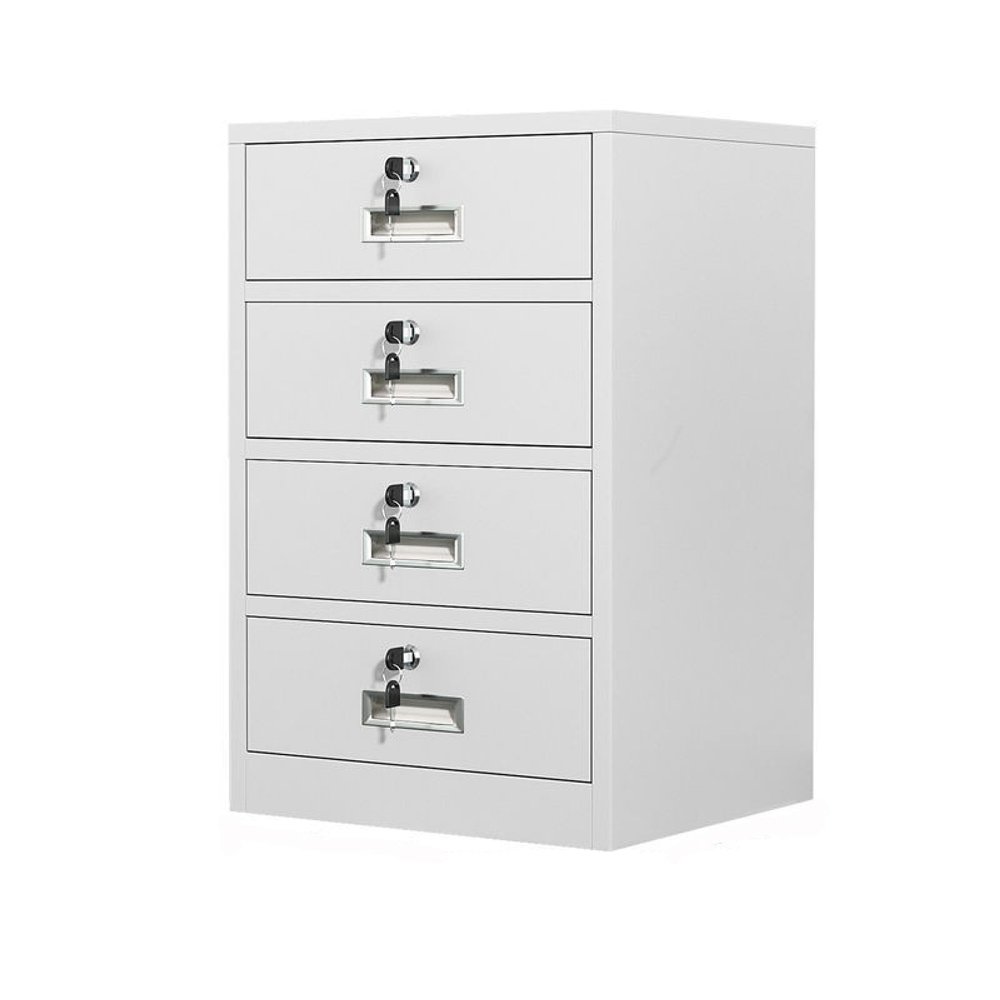 Lockable Metal Filing Cabinet with Adjustable Shelves and 4 Drawers for Home and Office
