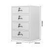 Lockable Metal Filing Cabinet with Adjustable Shelves and 4 Drawers for Home and Office view 3