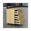 Modern Filing Cabinet with Lock and Casters view 1