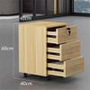 Modern Filing Cabinet with Lock and Casters view 2