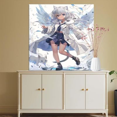 Anime Paint by Numbers for Adults, Pretty Woman, 90 x 120 cm, Unframed