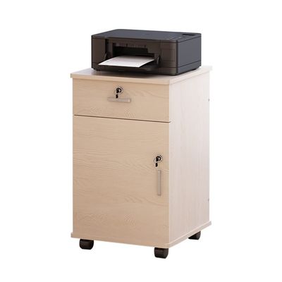 Office Filing Cabinet with Lock and Drawer, Mobile Storage Box