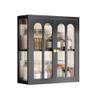 Bathroom Wall Cabinet with Suction Cups, No-Drill Installation, Black, 40 x 14 x 54 cm view 1