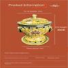 WQZzjm Vintage Enamel Hot Pot, Rosso, Yellow, 19 x 21 cm view 2