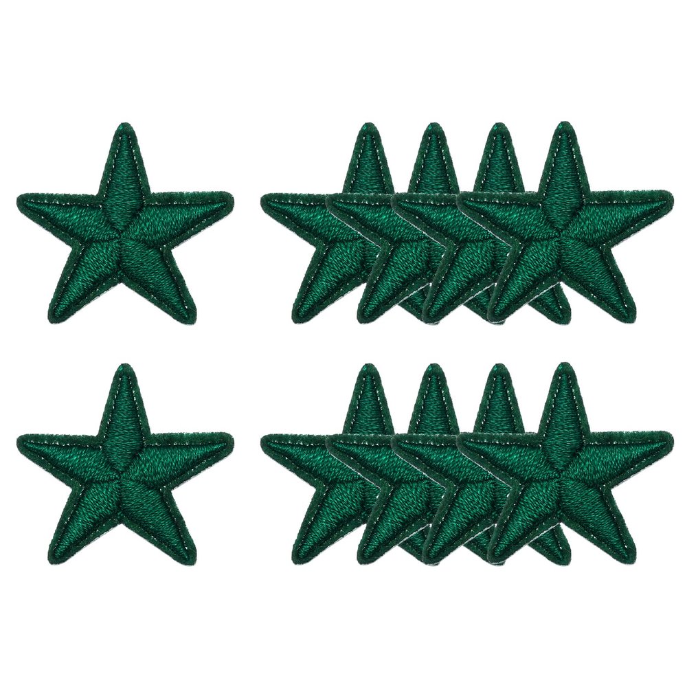 QUARKZMAN 10-Pack Star Iron-On Patches, 2.8 cm