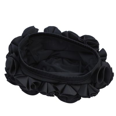 Juroupi Flower Swim Cap for Women with Long Hair, Black