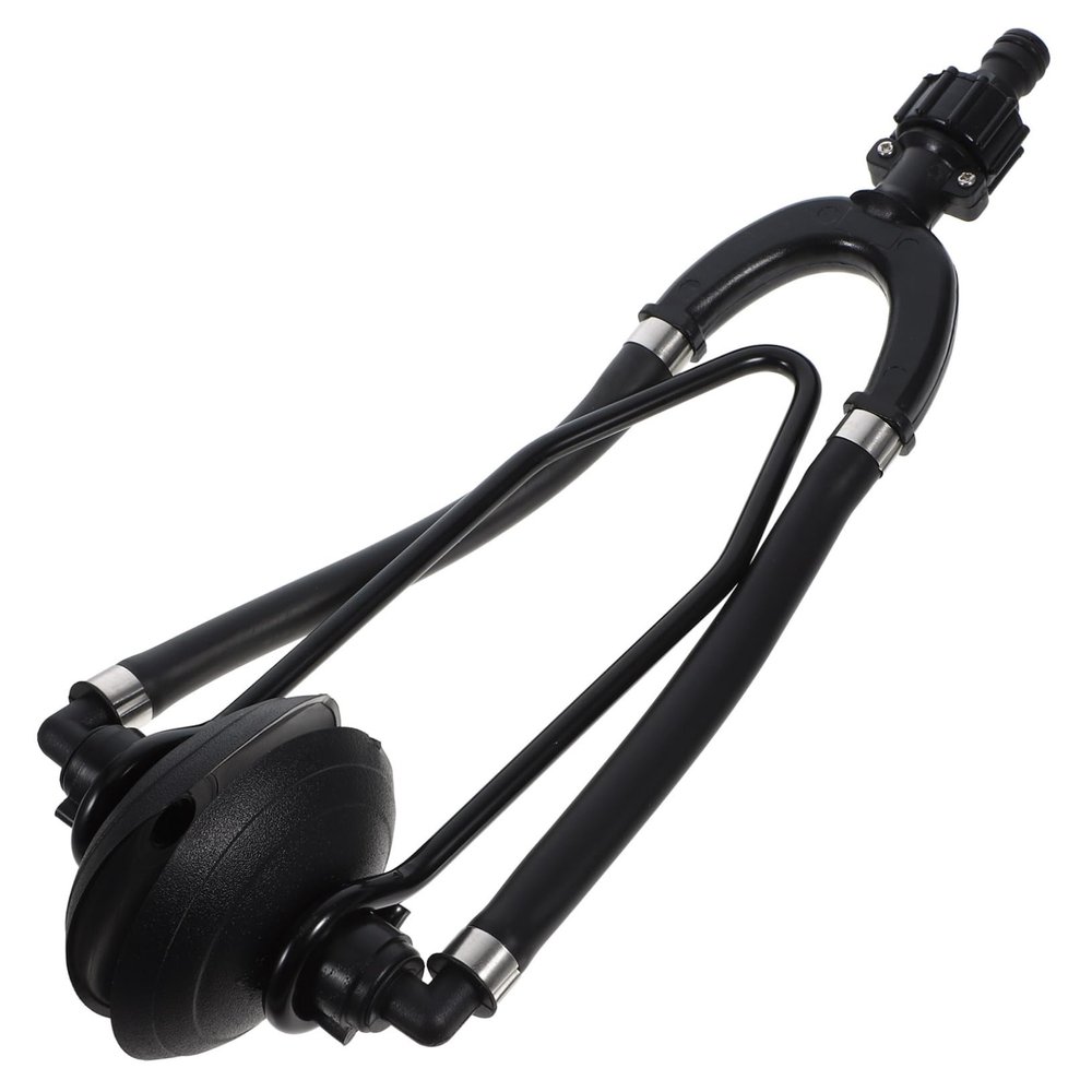 Kisangel Black Stainless Steel Double-Pipe Motor Flusher for Boats and Yachts