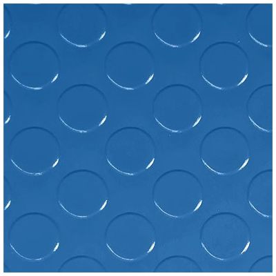 Generic Garage Floor Mat, Rubber Flooring Roll with Raised Coin Pattern, Blue, 200 x 100 cm (78.8 x 39.4 in)