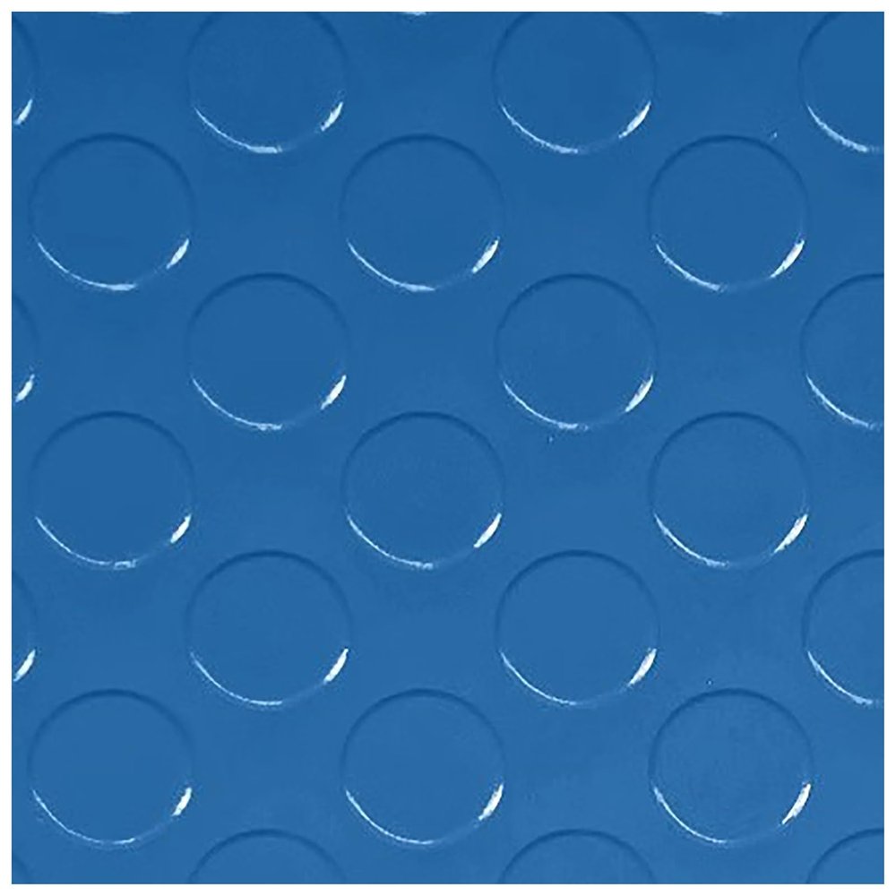 Generic Garage Floor Mat, Rubber Flooring Roll with Raised Coin Pattern, Blue, 200 x 100 cm (78.8 x 39.4 in)