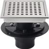 6-Inch Square Shower Floor Drain with Removable Tile Insert Grate view 1