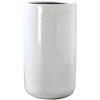 ZQDUFEA Tall Round Flower Pot with Drainage Holes, White Ceramic Planter for Garden, Terrace, or Houseplants view 1