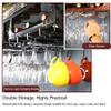 Metal Wall-Mounted Wine Rack with Hanging Glass Holder view 2