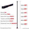 Black Iron Stair Railing Balusters, 150 cm High, Cuttable view 3