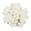 PATIKIL 100 Sets 8mm Round White Faux Pearl Studs for Clothing view 1
