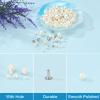 PATIKIL 100 Sets 8mm Round White Faux Pearl Studs for Clothing view 3