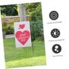 BESPORTBLE 2-Piece Valentine's Day Garden Flag Set, Double-Sided Outdoor Decoration view 2