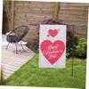 BESPORTBLE 2-Piece Valentine's Day Garden Flag Set, Double-Sided Outdoor Decoration view 3