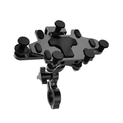 NVETJMUA Motorcycle Phone Mount, Universal 540° Adjustable Handlebar Holder, H96 Black