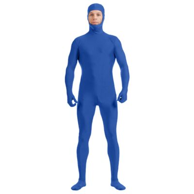 Men's Green Open-Face Bodysuit Jumpsuit Full-Body Costume