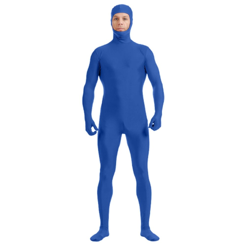 Men's Green Open-Face Bodysuit Jumpsuit Full-Body Costume