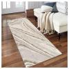 Siunwdiy Beige-Brown Washable Non-Slip Runner Rug, 40 x 280 cm view 1