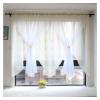ZGXNYI Short Voile Sheer Curtain, Beige Yellow, Narrow Pleated Tape, 250 x 140 cm view 1