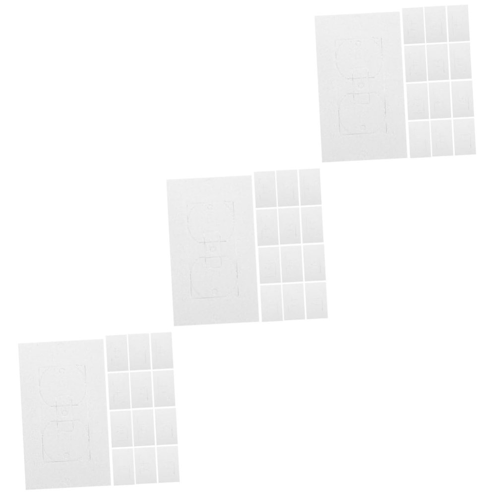 Housoutil 3 Sets Insulating Foam Outlet Covers, Drywall Cable Grommets and Wire Organizers, White EVA, 50 Pieces × 3