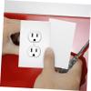 Housoutil 3 Sets Insulating Foam Outlet Covers, Drywall Cable Grommets and Wire Organizers, White EVA, 50 Pieces × 3 view 4