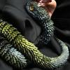 Easter Surprise 3D-Printed Movable Snake Figure, Purple, 75 cm view 3