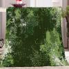 Soft Cozy Blanket, Abstract Camouflage Texture, Premium Flannel, Green, Washable and Easy Care, 150 x 200 cm, Warm and Cozy for Children and Adults view 1