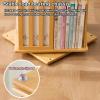 YPIOUREN 360° Rotating Bamboo Bookshelf, Brown, 149 × 37 cm view 4