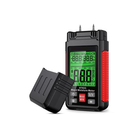 HT633 Digital Moisture Meter, 0–57% Wood Moisture Tester