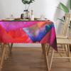 FHEDVBN Colorful Rose Tablecloth for Rectangular Tables, 137 x 183 cm view 3