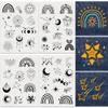DOODLREAM 47-Piece Sun, Star, Moon Water-Soluble Embroidery Patterns view 1