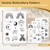 DOODLREAM 47-Piece Sun, Star, Moon Water-Soluble Embroidery Patterns view 2