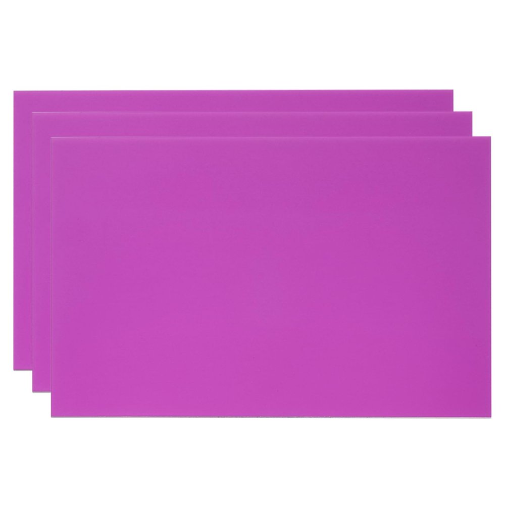 PATIKIL 8 x 12 Inch Anodized Aluminum Sheets, 3-Pack, 0.8 mm Laser Engraving Blanks, Purple
