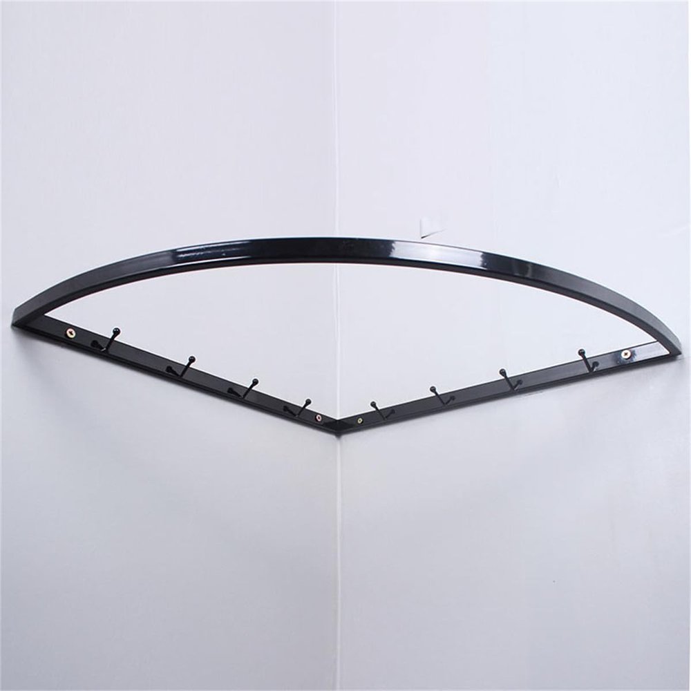 WSNCXFW Corner Garment Rack, Black, 60 x 60 cm