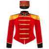 Yeahdor Women's Circus Ringmaster Velvet Blazer Costume with Hat, Red, XL view 3