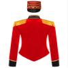 Yeahdor Women's Circus Ringmaster Velvet Blazer Costume with Hat, Red, XL view 4