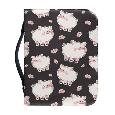 Kuiaobaty Bible Bag with Dog Paw Print Pattern, Zipper, Cartoon Puppy Design, and Carrying Handle