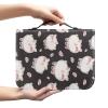 Kuiaobaty Bible Bag with Dog Paw Print Pattern, Zipper, Cartoon Puppy Design, and Carrying Handle view 2