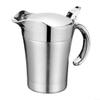 Eawfgtuw Stainless Steel Sauce Boat with Lid, Double-Walled Insulated, 450 ml view 2