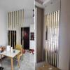 Gold Floor-to-Ceiling Room Divider Columns, Adjustable, Set of 7, 225 cm / 7.38 ft / 88.5 in view 2
