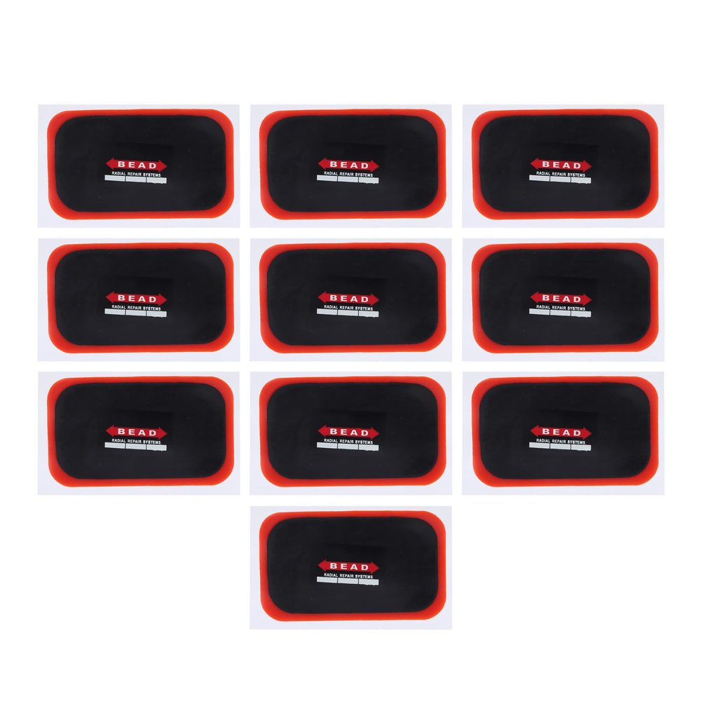 Kikumi 10-Piece Tire Patch Kit, Universal Bicycle Flat Tire Repair Tools, Rubber, Rectangular, 70 x 120 mm