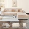 FASCINATDECO Velvet Sofa Cover, Beige, 90 x 160 cm view 2